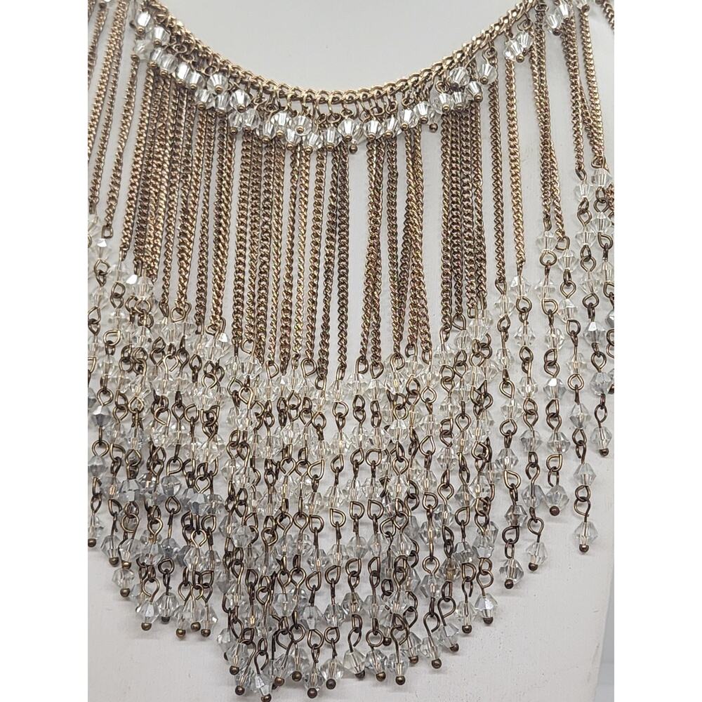Paparazzi Zi Collection /donnalee Beaded Big Necklace Gold Chain Crystal Movemen - Picture 11 of 13